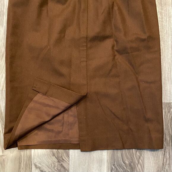 Pendleton 12 Classic Cocoa Brown Lined Wool Skirt US Made Legacy Wear! - Picture 3 of 6